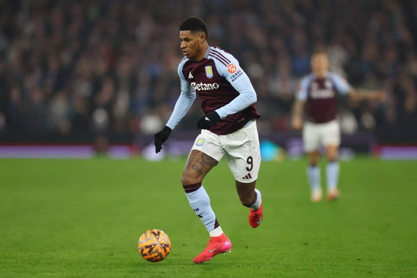 Marcus Rashford made his debut for Aston Villa in the FA Cup match against Tottenham Hotspur. (Image: Getty)