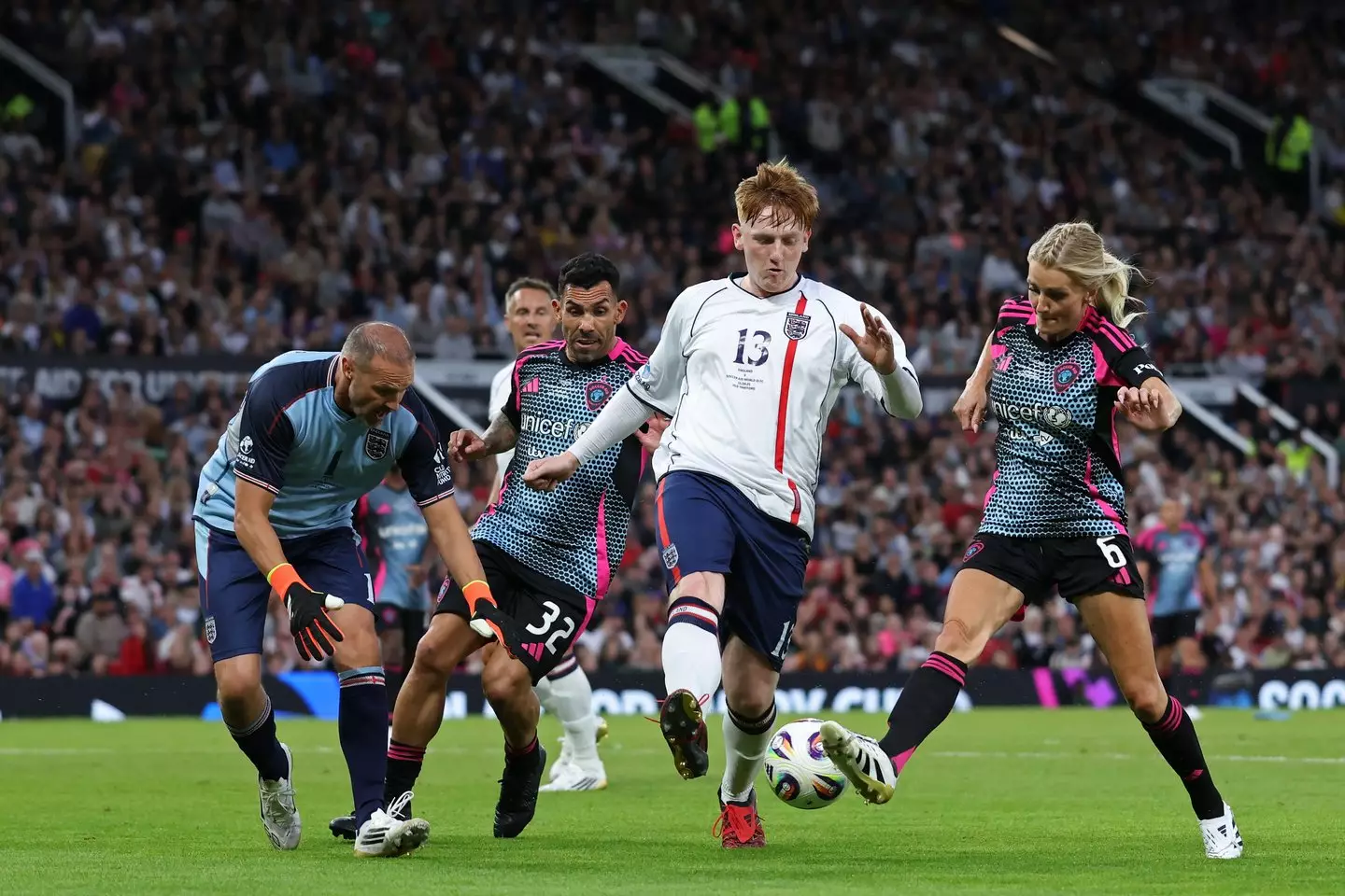 Angry Ginge was named Man of the Match at this year's Soccer Aid. Image: Getty