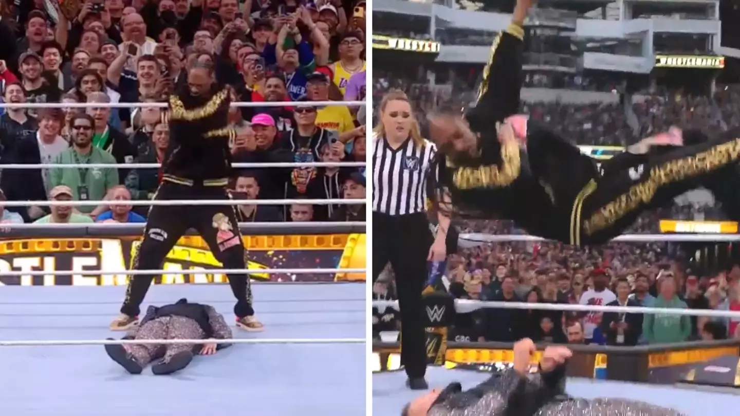 Snoop Dogg hit the People's Elbow on The Miz and secured a victory at WrestleMania