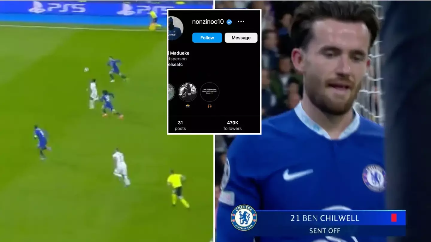 Chelsea fans think Noni Madueke has 'blamed' Marc Cucurella for Ben Chilwell's red card