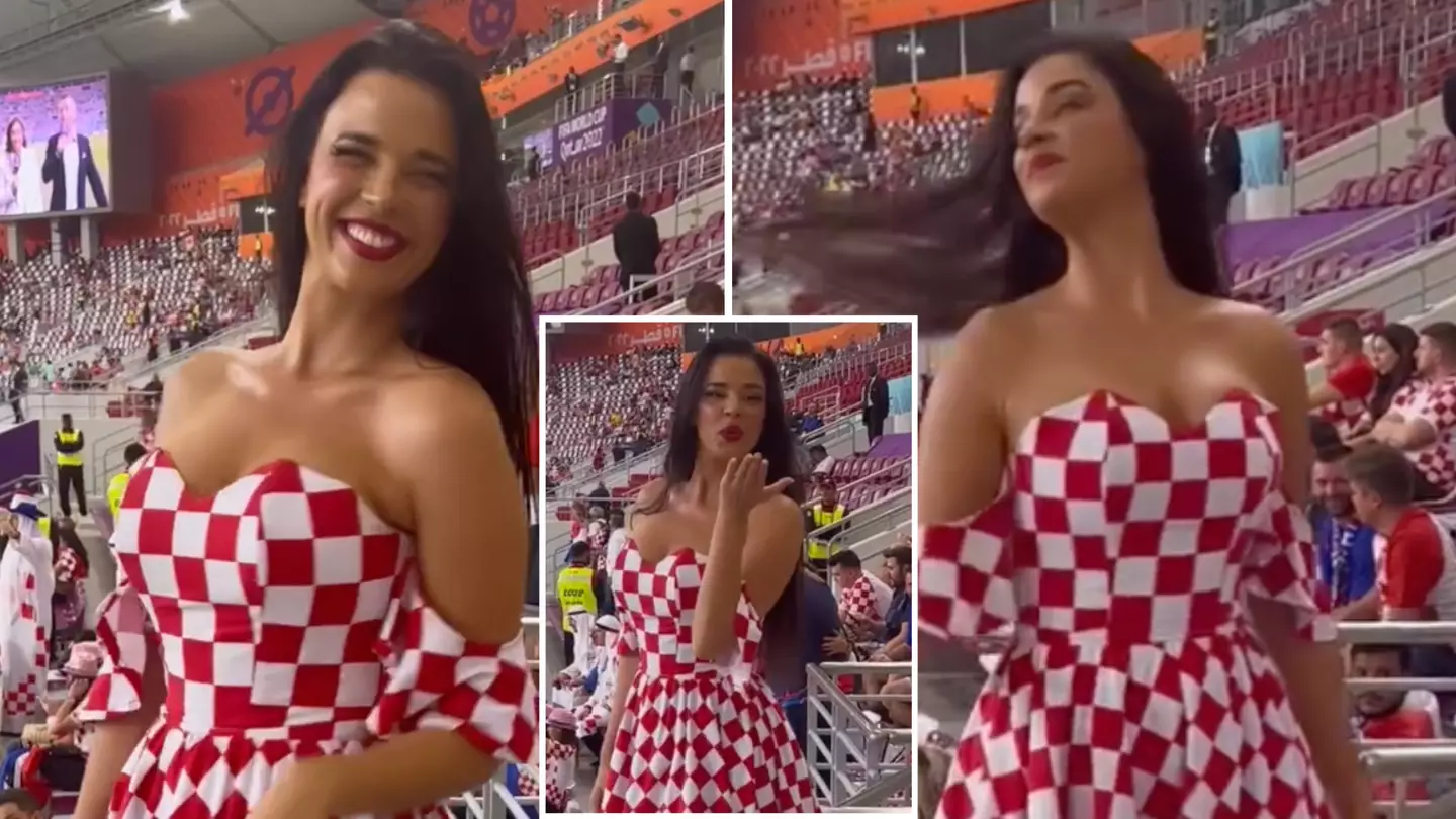 'Have respect for the culture' – former Miss Croatia Ivana Knoll slammed AGAIN for 'inappropriate' dress at Croatia vs Canada