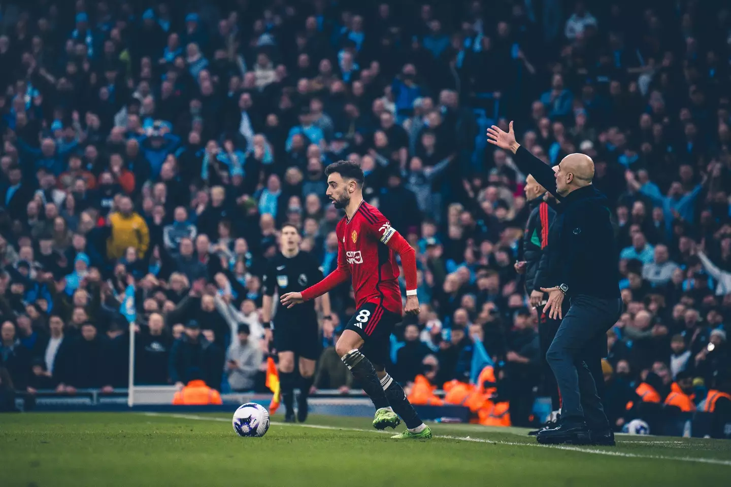 Bruno Fernandes and Pep Guardiola