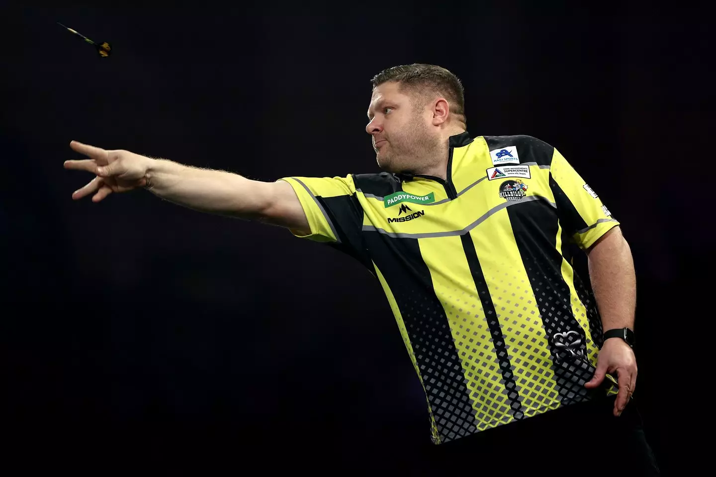 James Hurrell in action at the World Darts Championship. Image: Getty