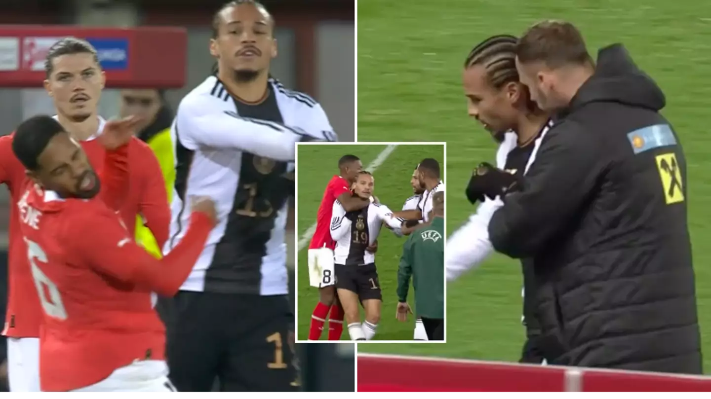 Leroy Sane 'loses his head' and gets sent off for putting hands into Phillipp Mwene's face