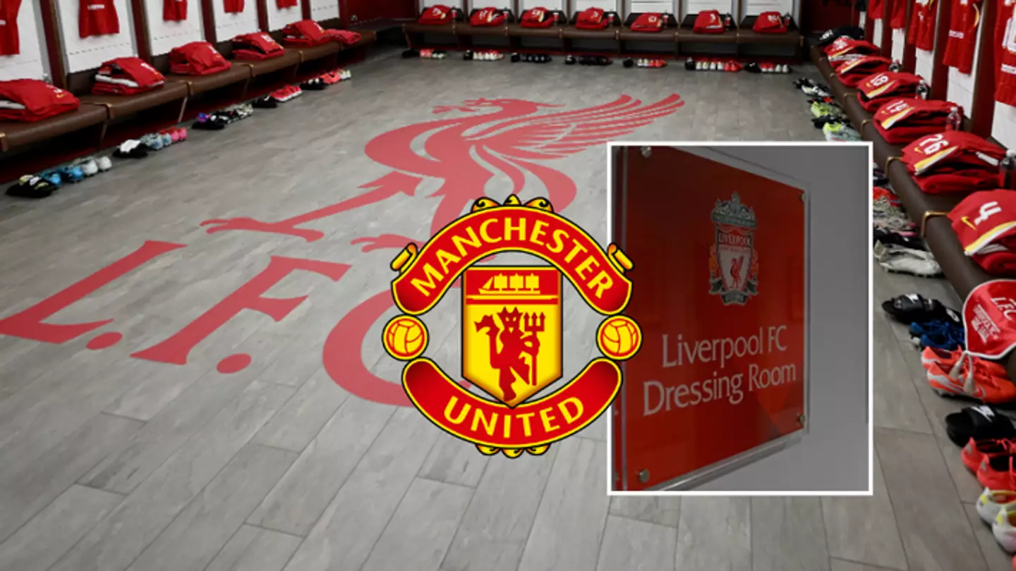 Shirts of two Man Utd legends are permanently displayed in Liverpool's away dressing room at Anfield for fascinating reason