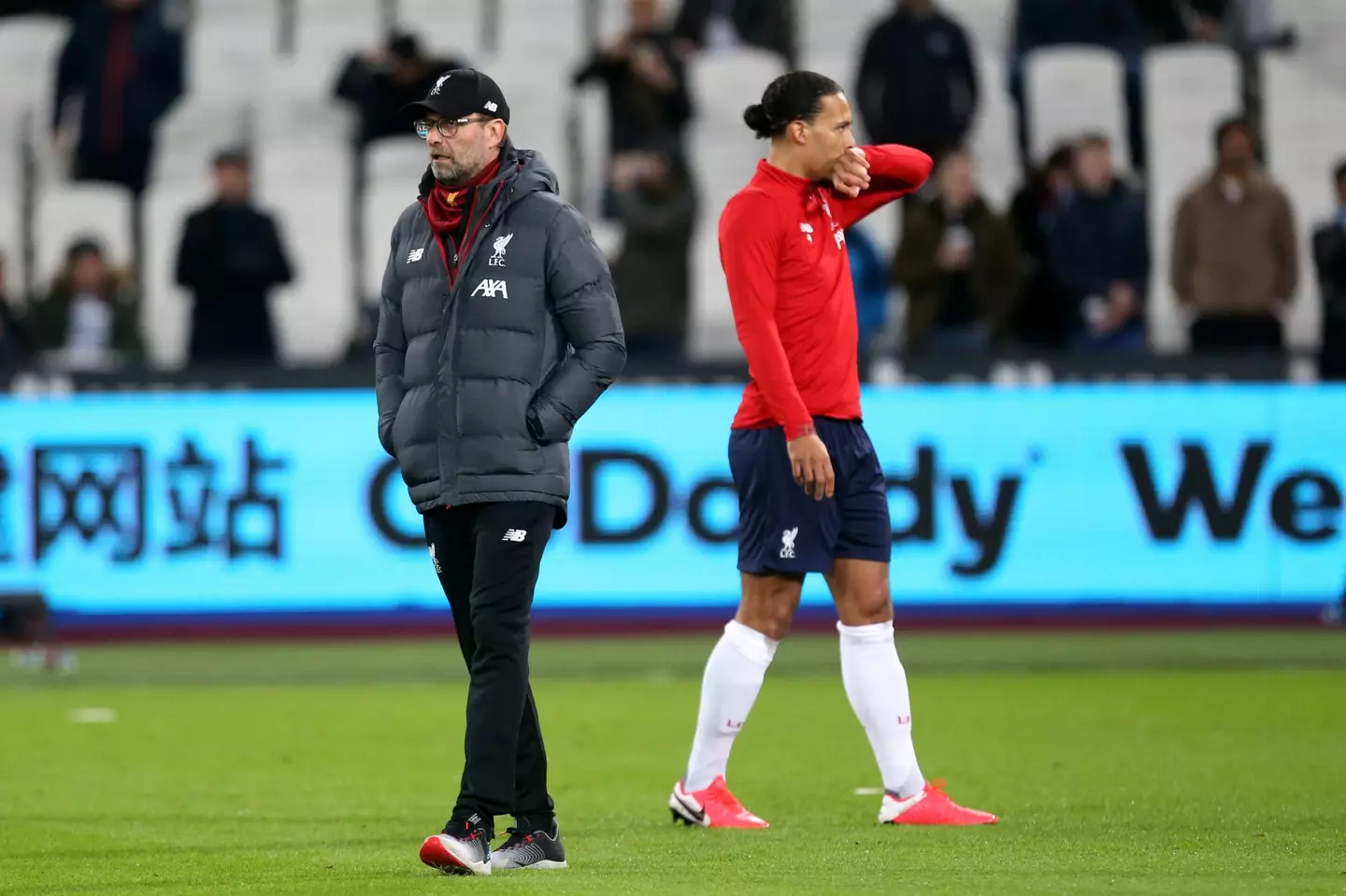 Liverpool manager Jurgen Klopp and Virgil van Dijk.