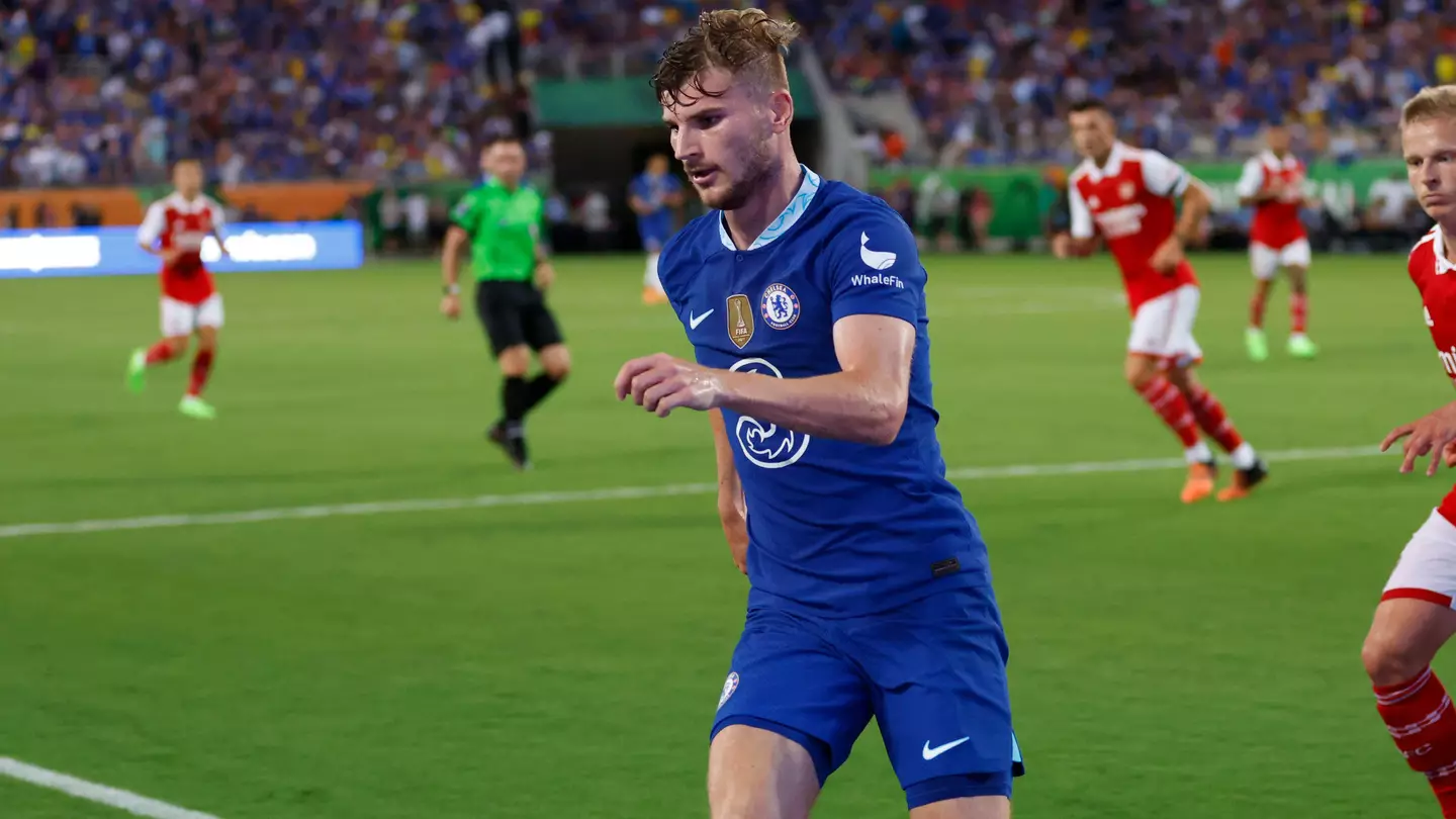 Chelsea forward Timo Werner (11) during the game between Chelsea and Arsenal on July 23, 2022 at Camping World Stadium. (Alamy)