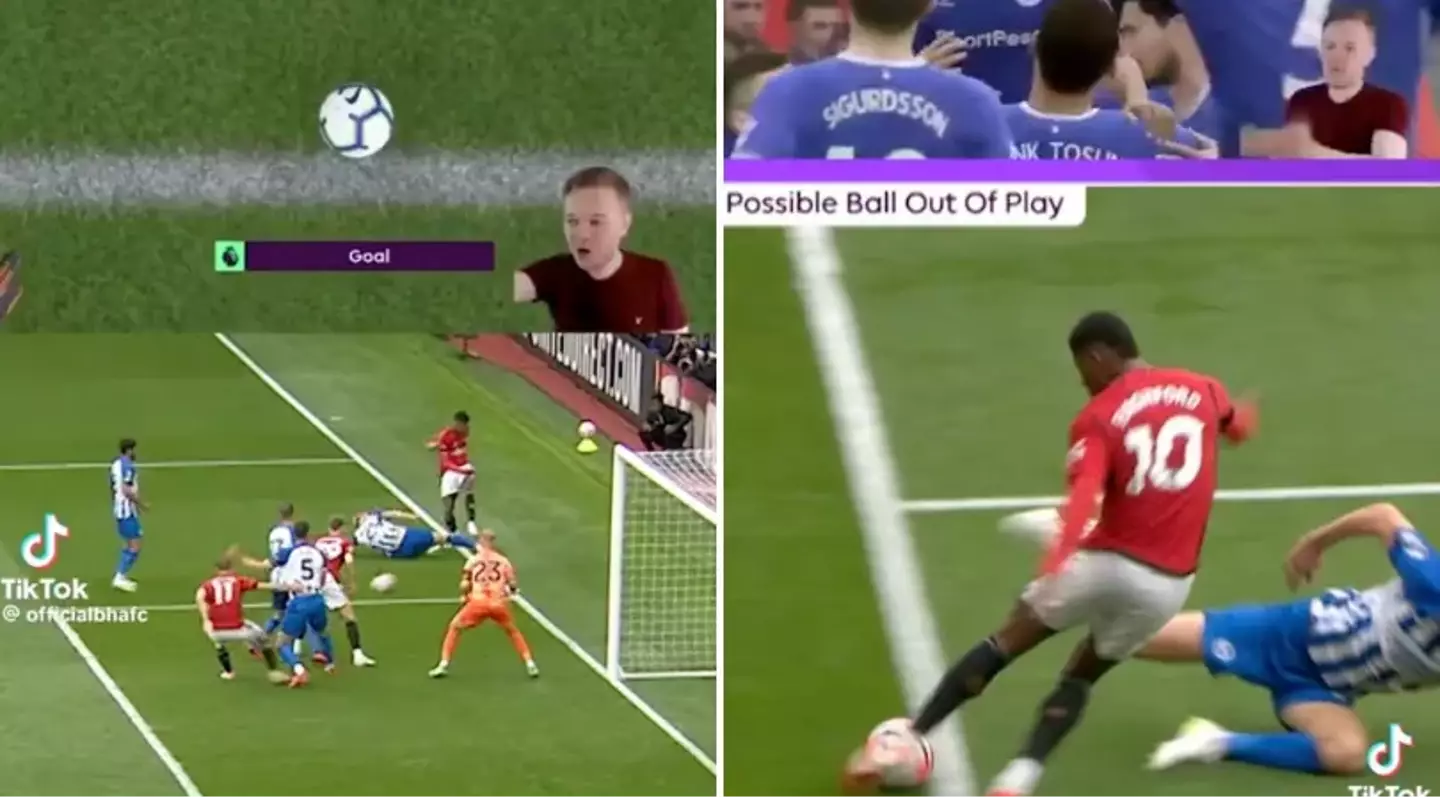 Brighton have resorted to trolling Man Utd fan Mark Goldbridge on TikTok, he's called it a 'violation'