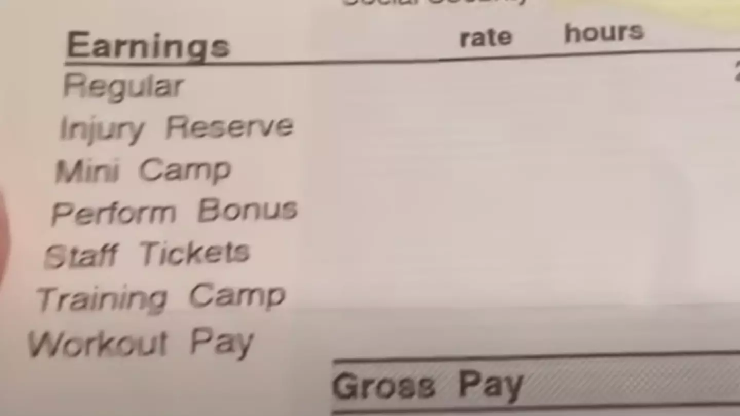 NFL star's full paycheck 'leaked' on YouTube and fans think they've worked out who it belongs to