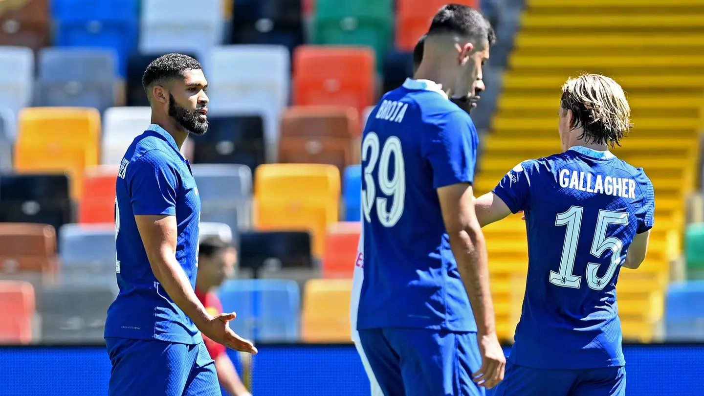 Ruben Loftus-Cheek celebrating the opener for Chelsea vs Udinese. (Chelsea FC)