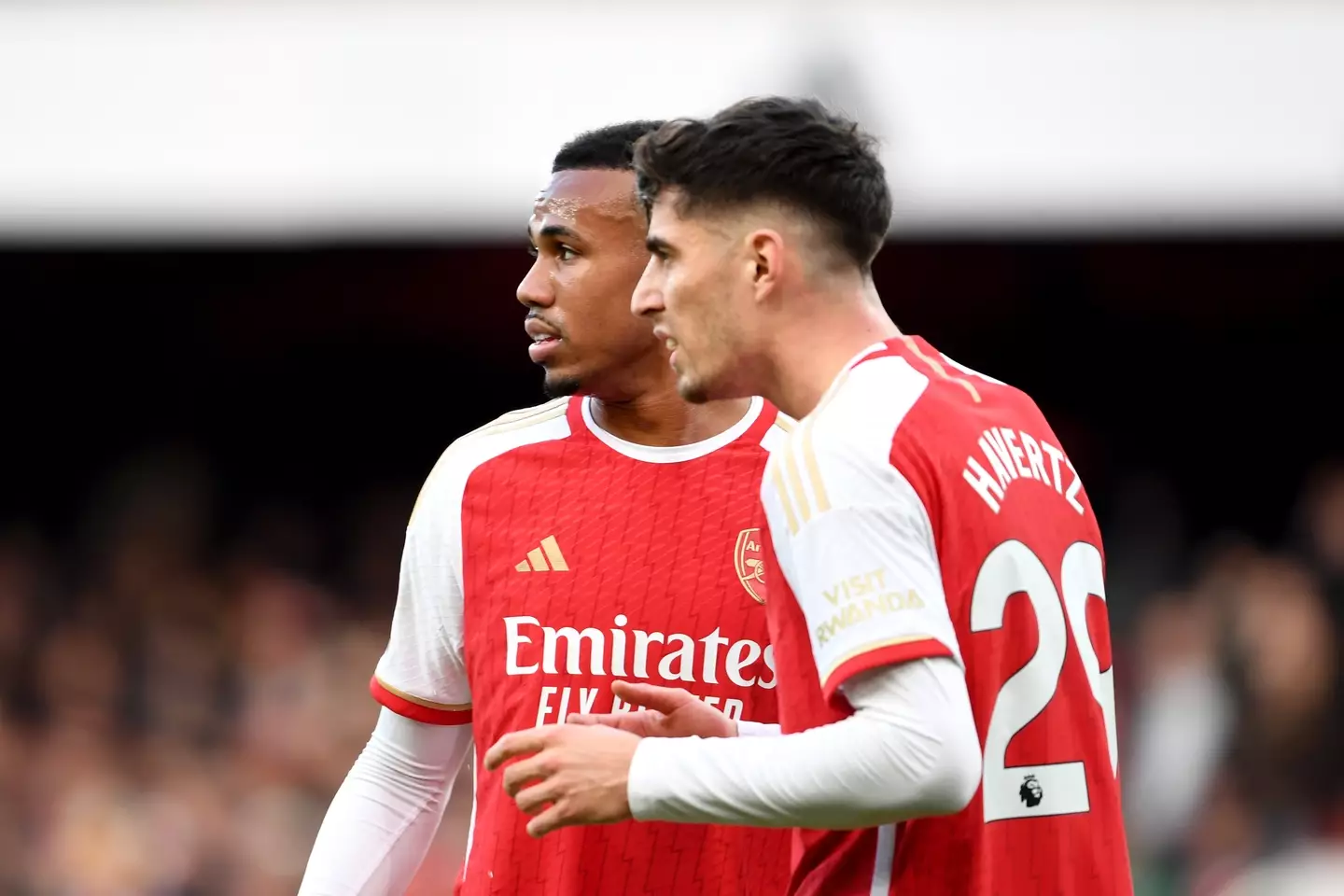 Gabriel was angry at Havertz during Arsenal's game against Wolves (Getty)