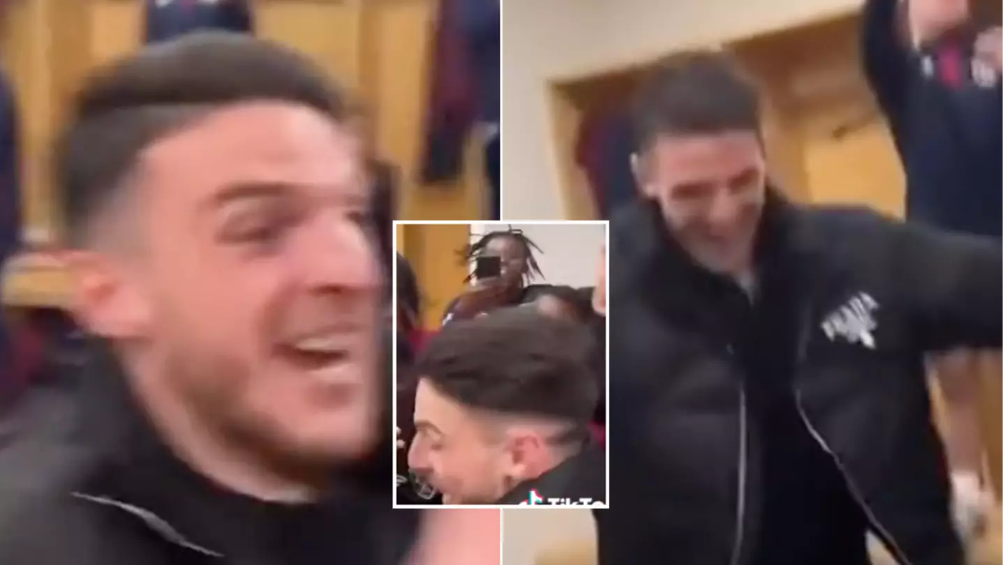Declan Rice spotted dancing at the Emirates amid Arsenal transfer speculation