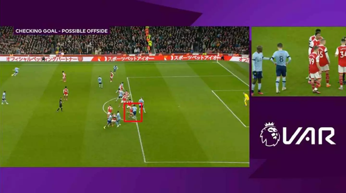 Pinnock's body obscured the camera. Image: BBC