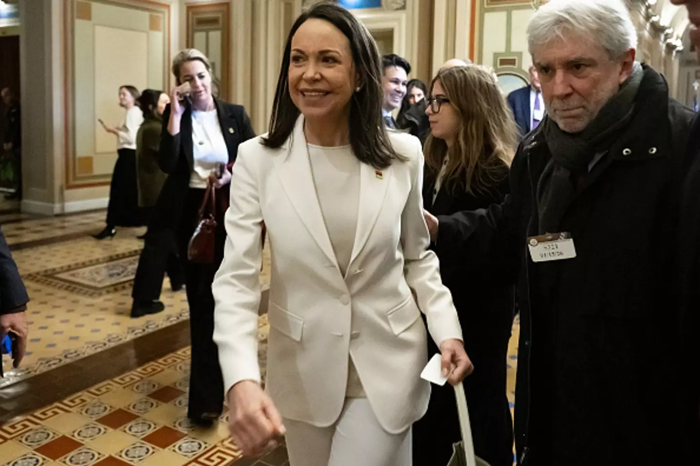 Venezuela's opposition leader, Maria Corina Machado, pictured at the White House (Image: Getty)