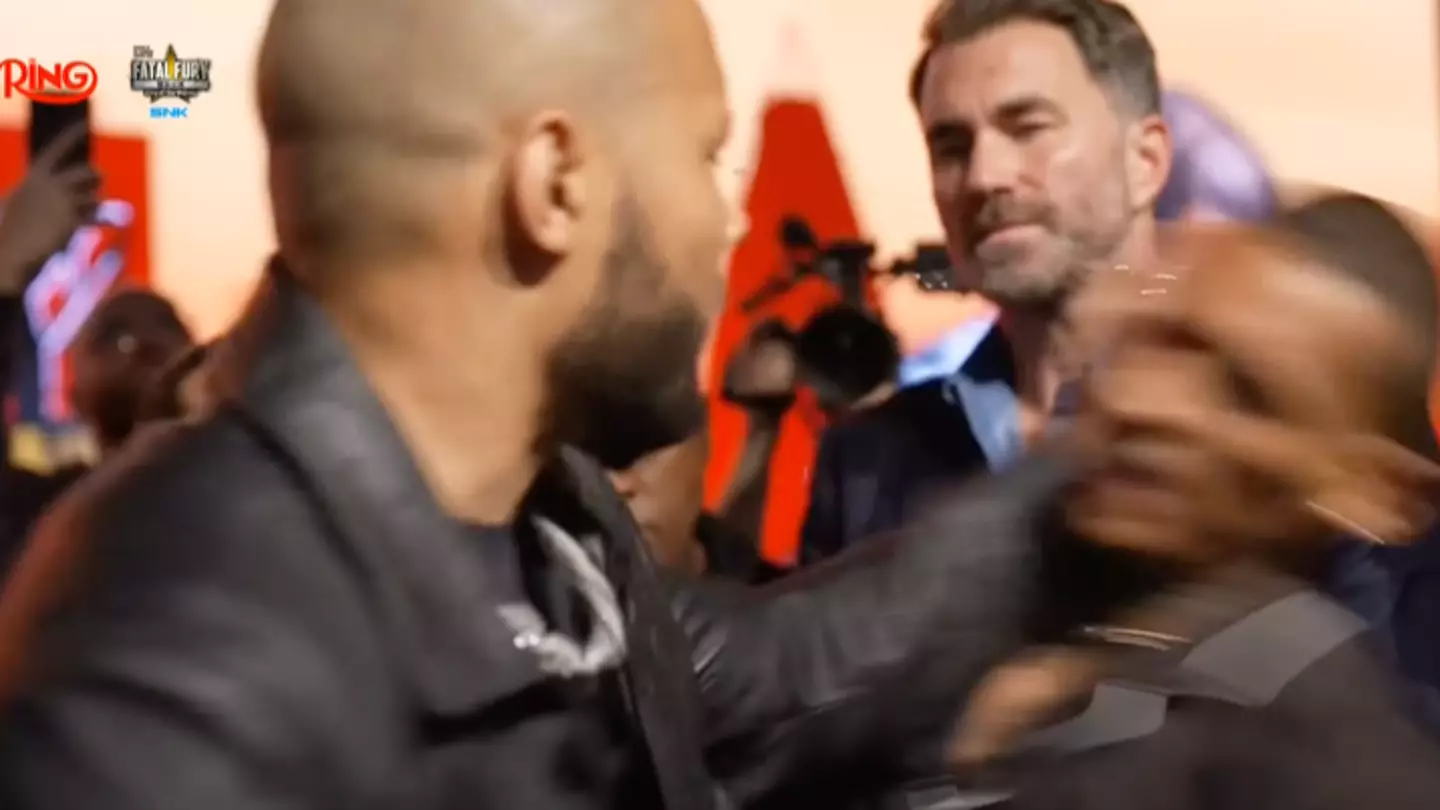 Chris Eubank Jr slaps Conor Benn and starts ugly press conference brawl