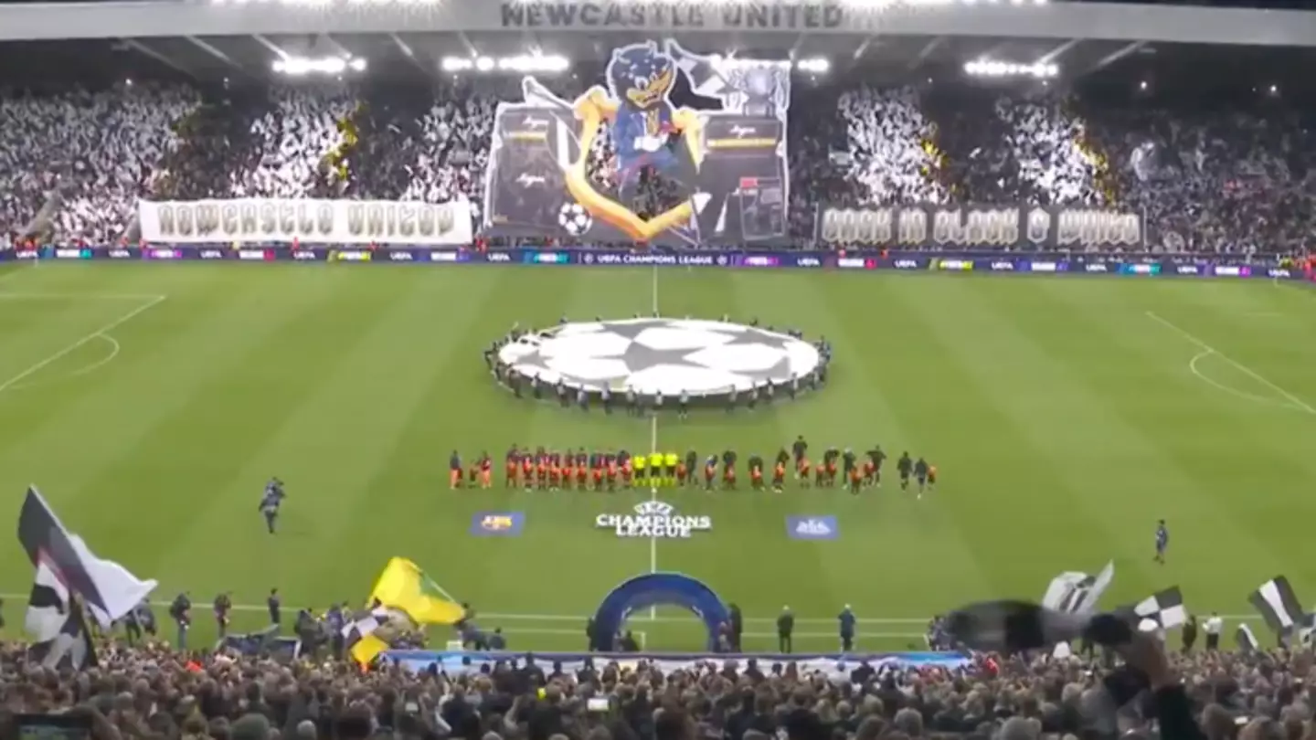 Newcastle Fans Create Electric Atmosphere Before Champions League Clash With Barcelona