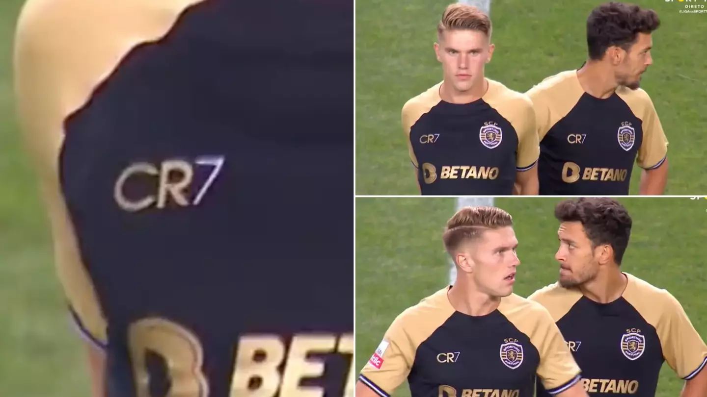 Sporting CP wore CR7-branded shirts in a tribute to Cristiano Ronaldo