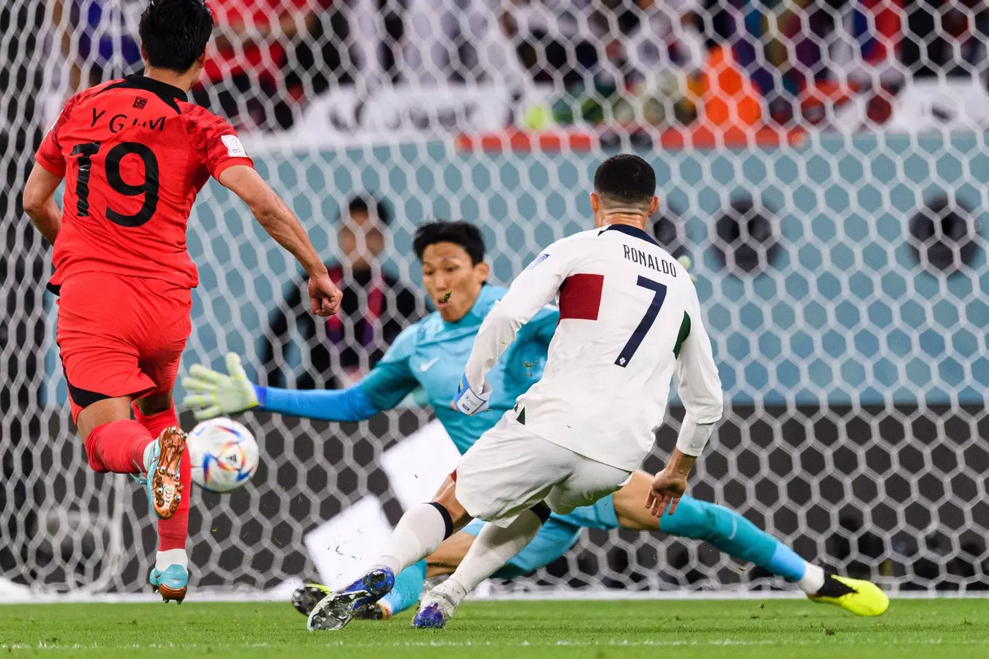 Ronaldo taking a shot against South Korea. (Image