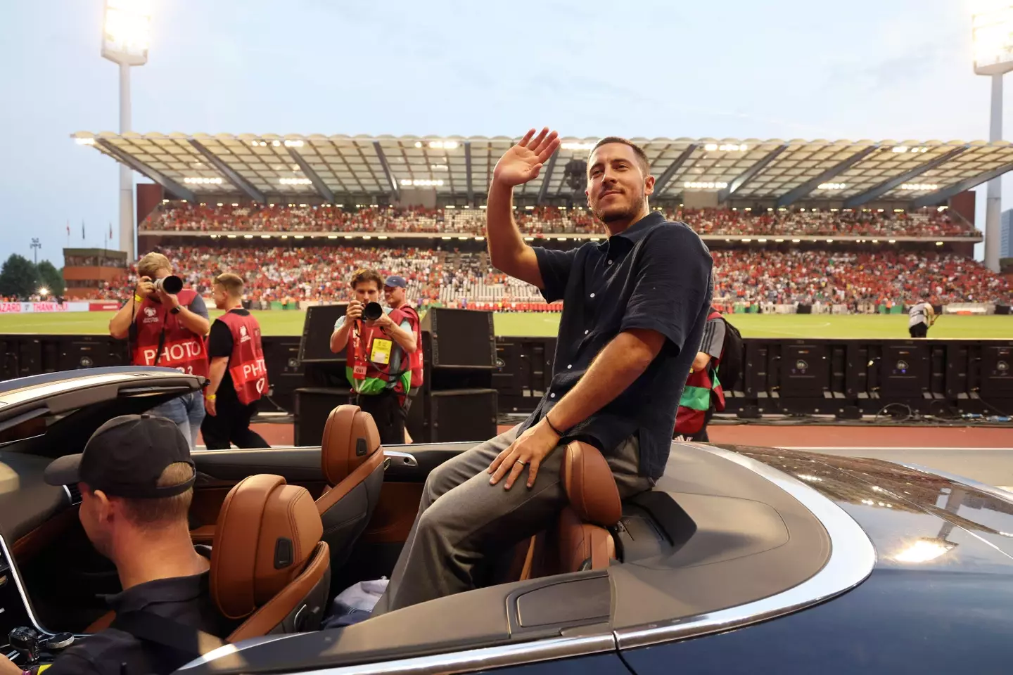 Eden Hazard receives a send-off following his international retirement. Image: Alamy