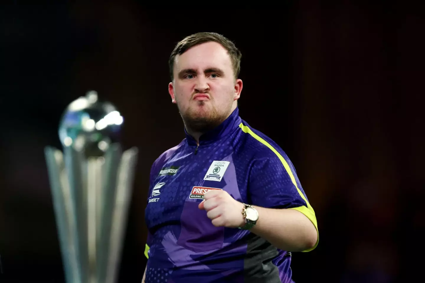 Luke Littler pictured at the World Championship (