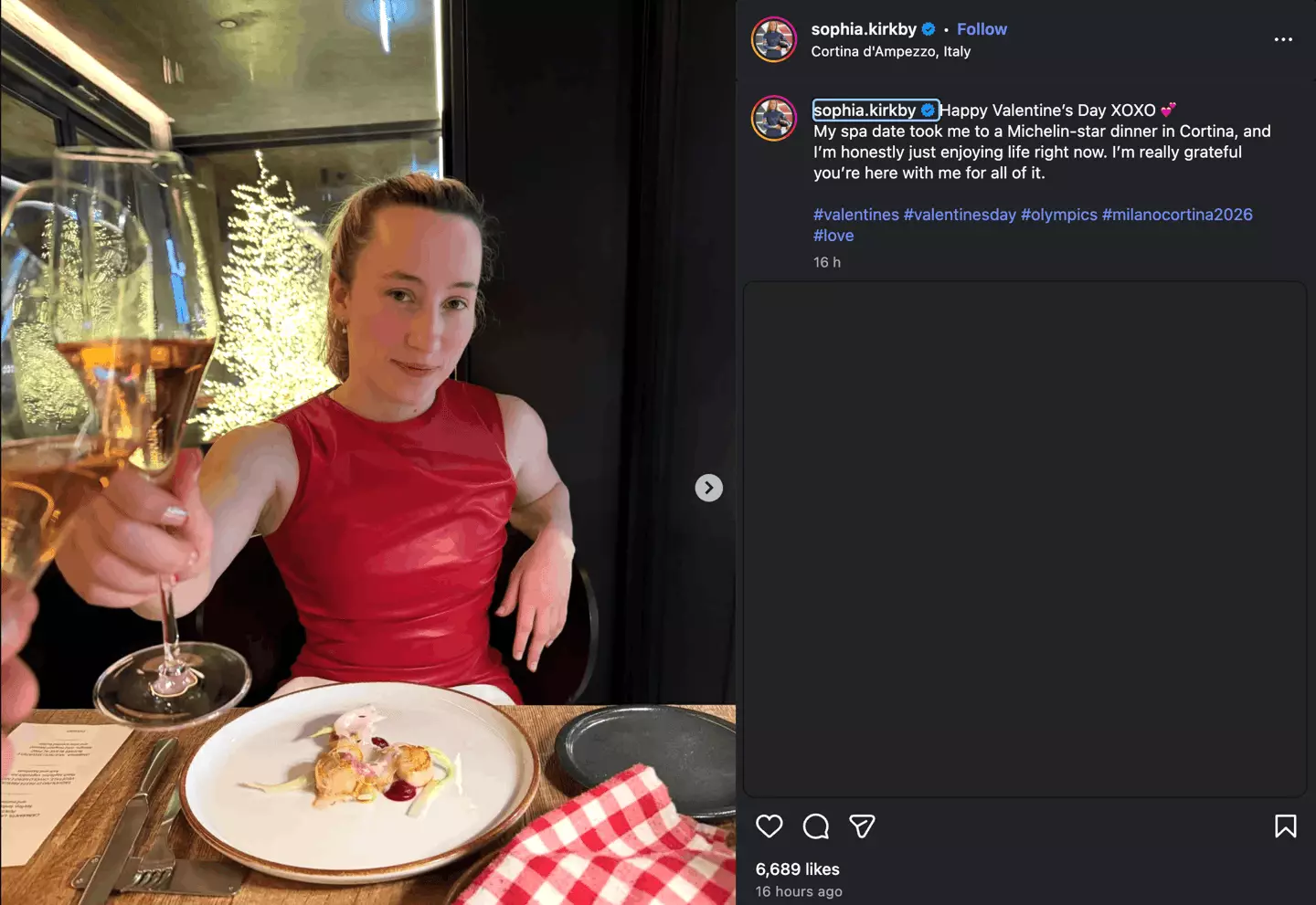 Image: Instagram/@sophia.kirkby