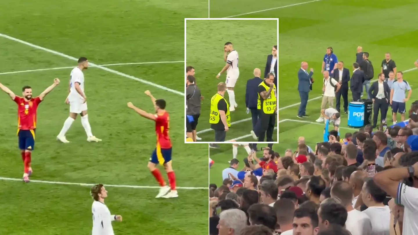 Fans spot what Kylian Mbappe did immediately after France's defeat to Spain