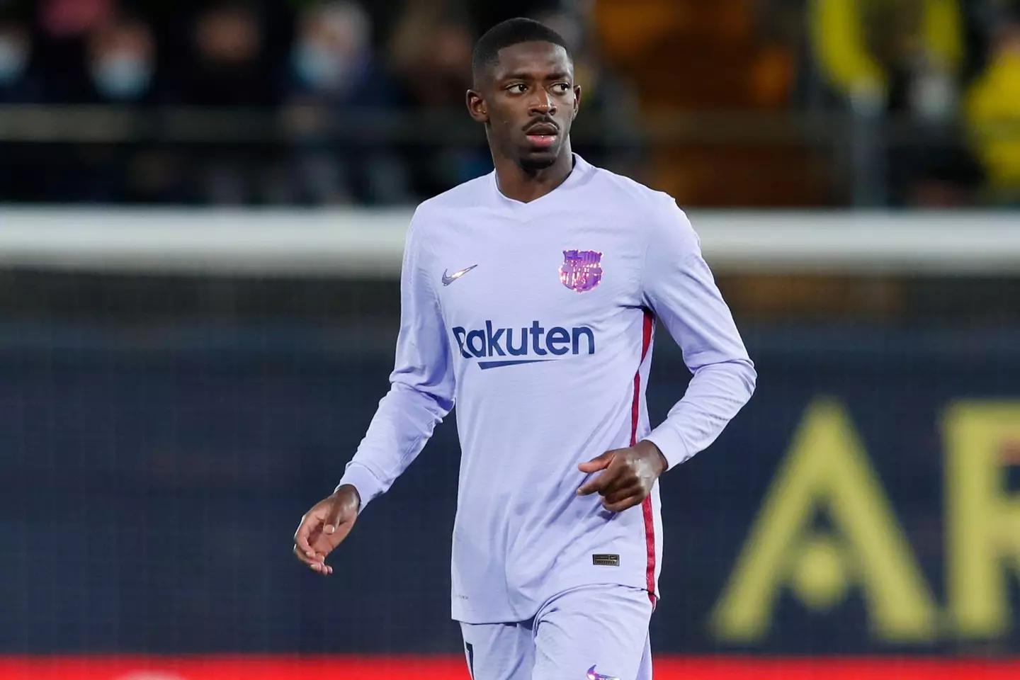 Ousmane Dembele playing for Barcelona against Villarreal. (Alamy)