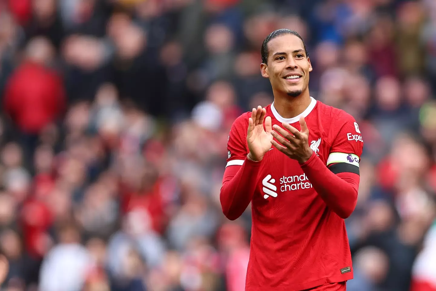 Van Dijk is thriving in his role as Liverpool captain. (Image