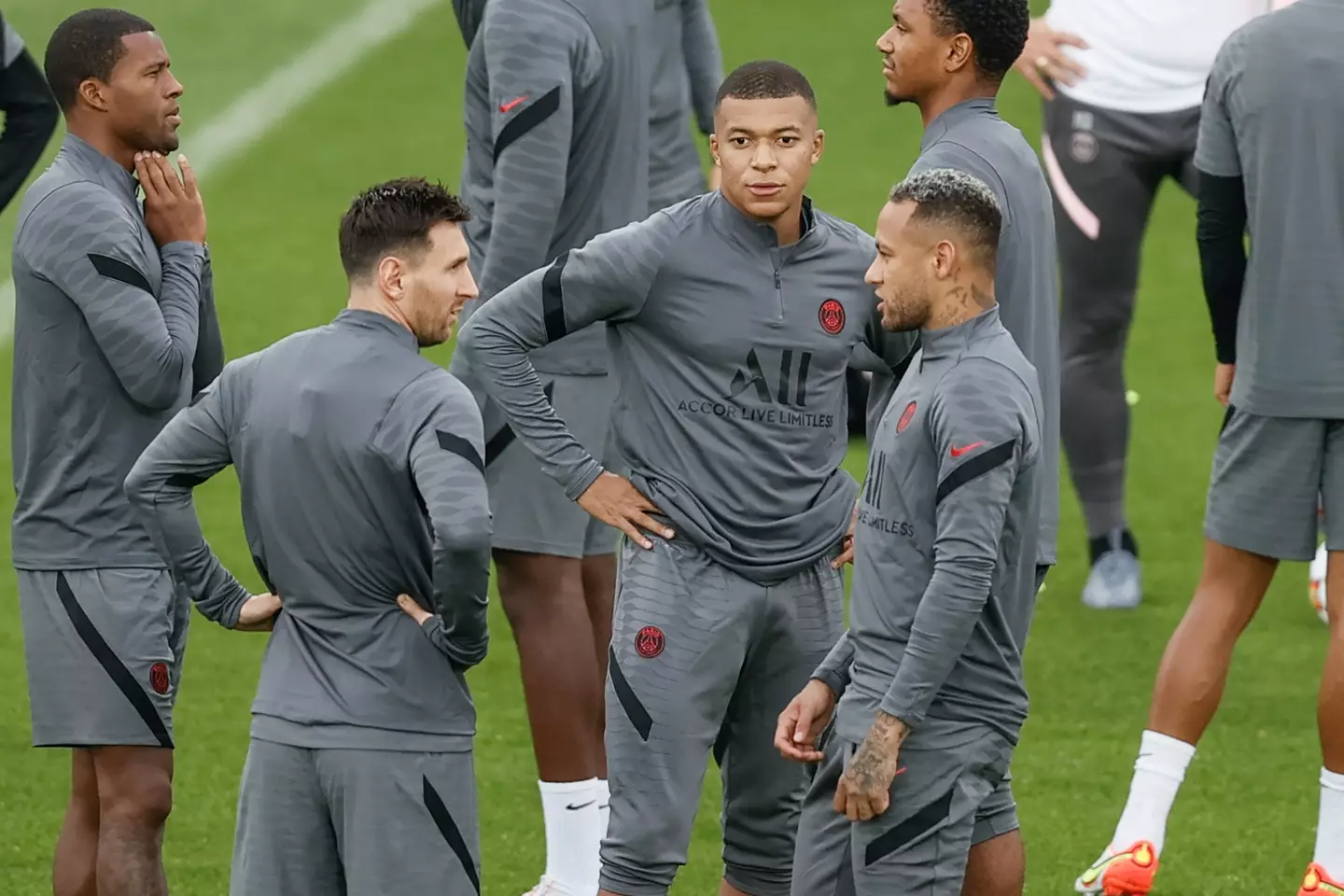 Neymar, Messi and Mbappe could all start against City. Image: PA Images