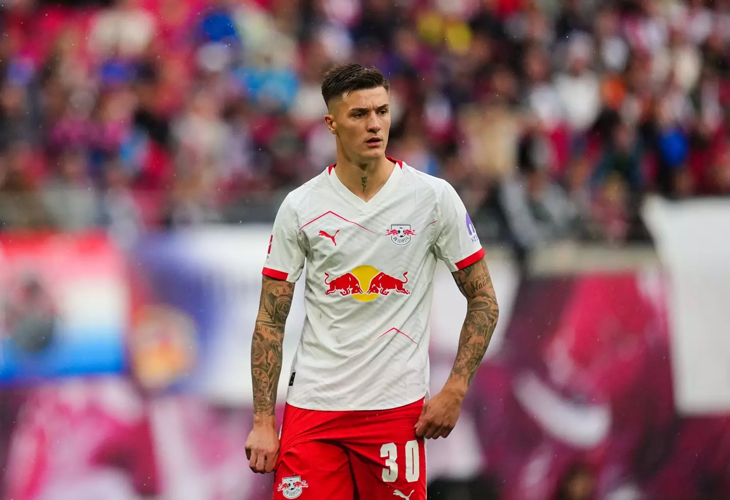 Benjamin Sesko is set to join Manchester United. Image: Getty