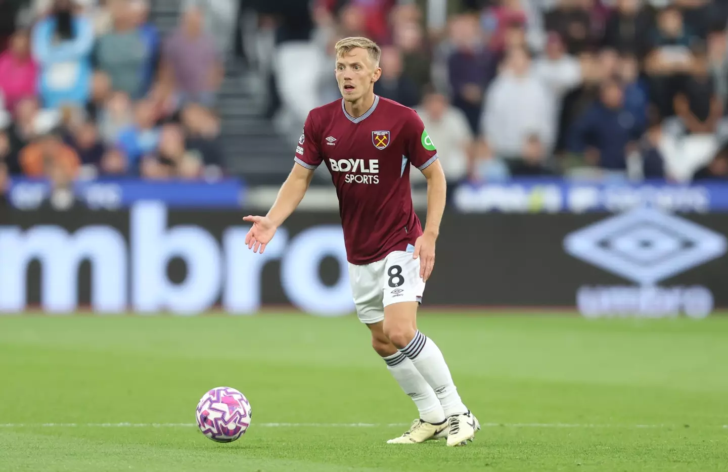 James Ward-Prowse in action for West Ham United. Image: Getty
