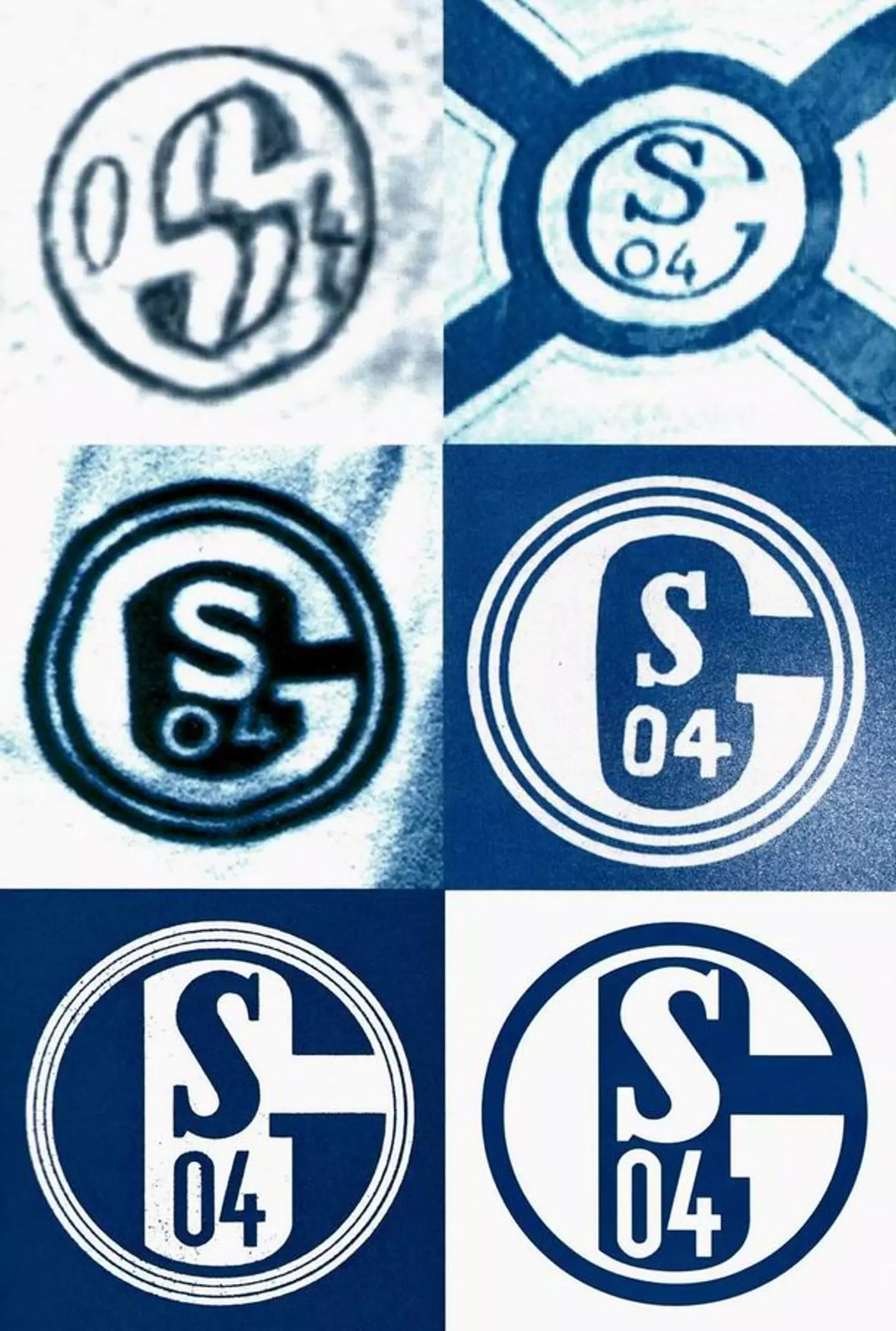 Schalke's badge through the ages. Image
