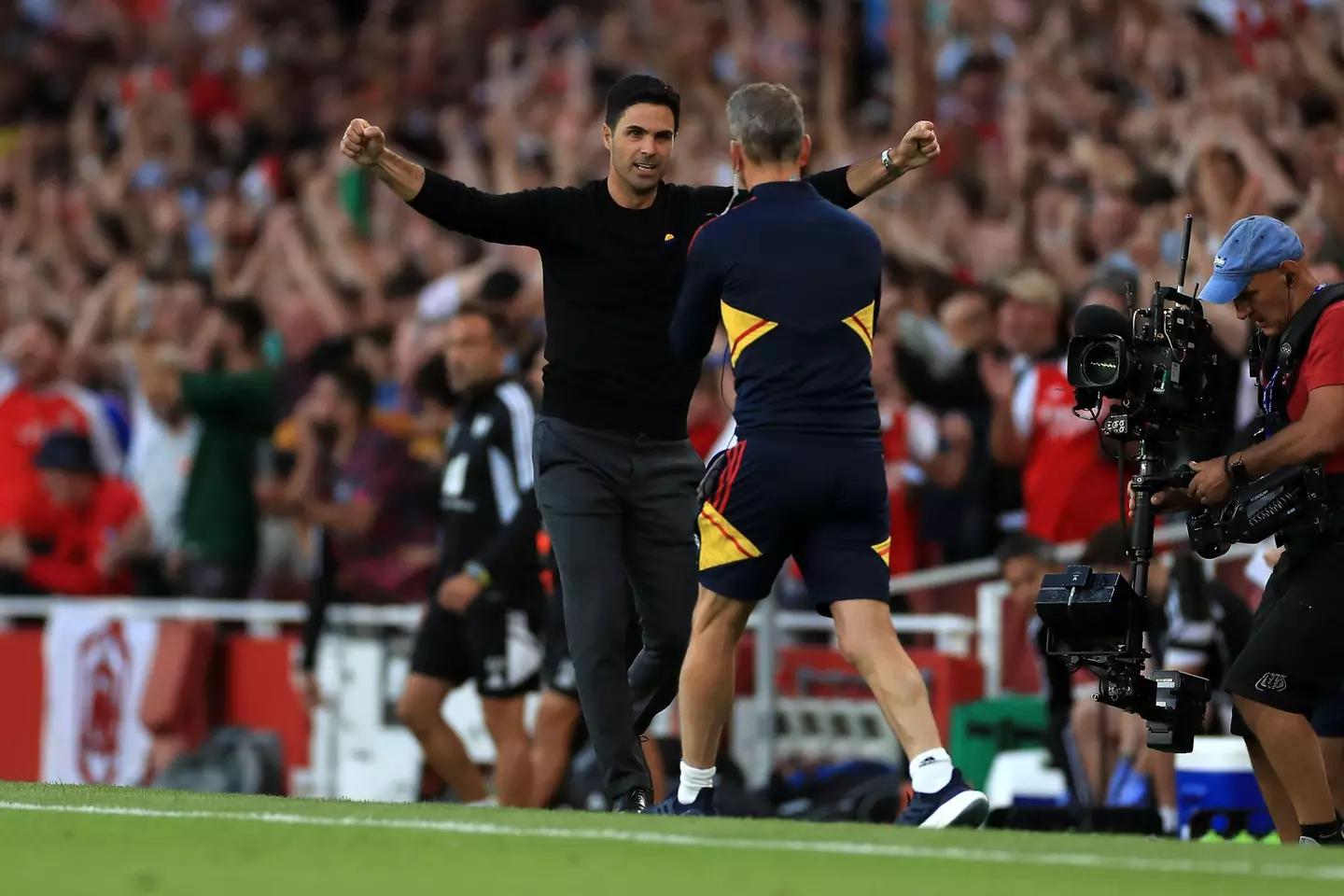 Arteta at the final whistle. (Image