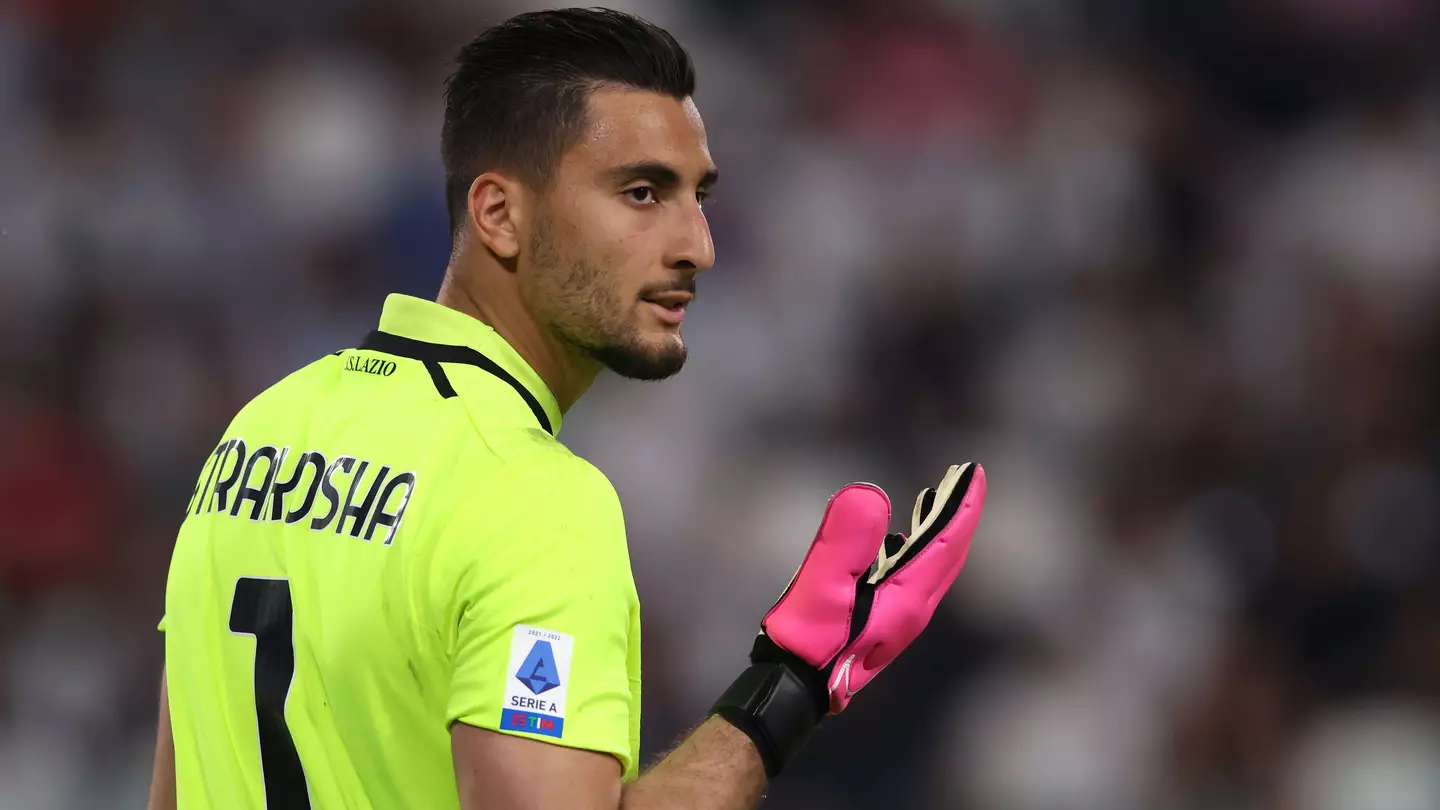 Thomas Strakosha of SS Lazio reacts during the Serie A match at Allianz Stadium. (Alamy)