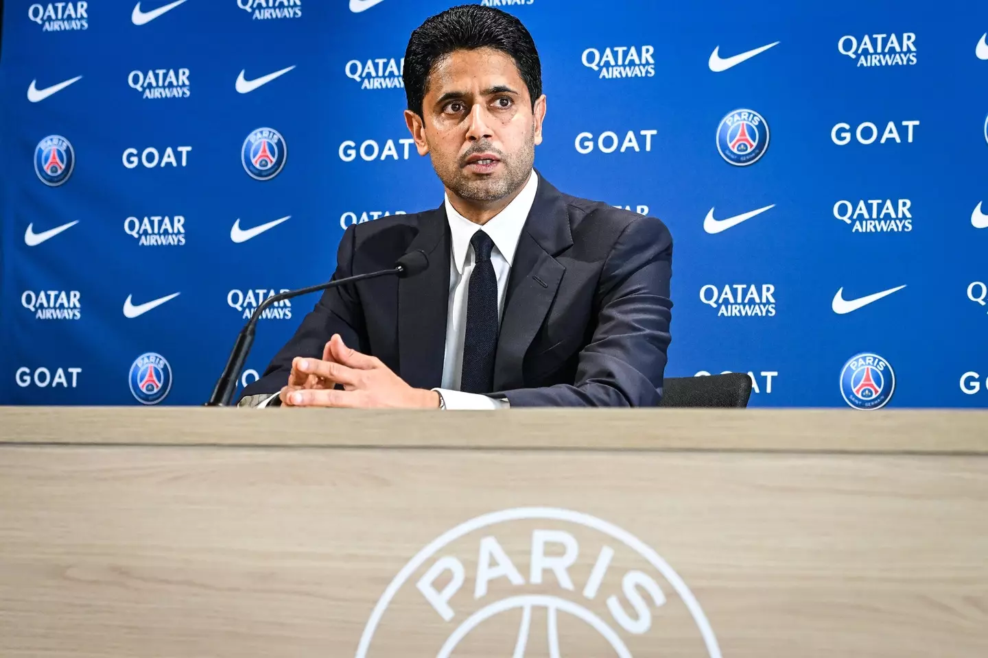 Nasser Al-Khelaifi has made his thoughts on the situation clear. (