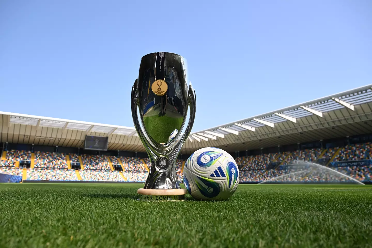 The 2025 UEFA Super Cup takes place in Udine. Image: Getty