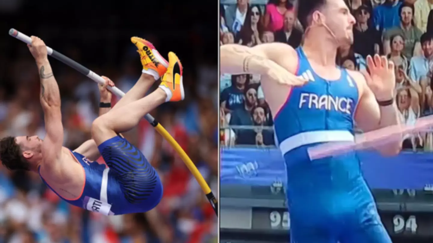 Fans joke pole vaulter's tattoo now 'makes sense' after penis costs him medal at Olympics