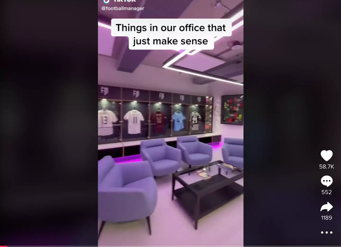 The reception area looking like a dressing room is a great touch too. Image: TikTok