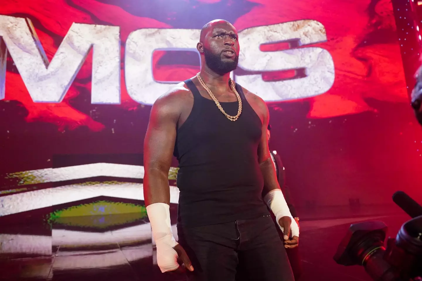 Omos during a Raw event in 2022. Image: Getty