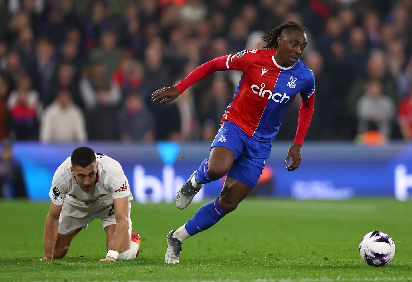 Eberechi Eze in action for Crystal Palace. Image: Getty