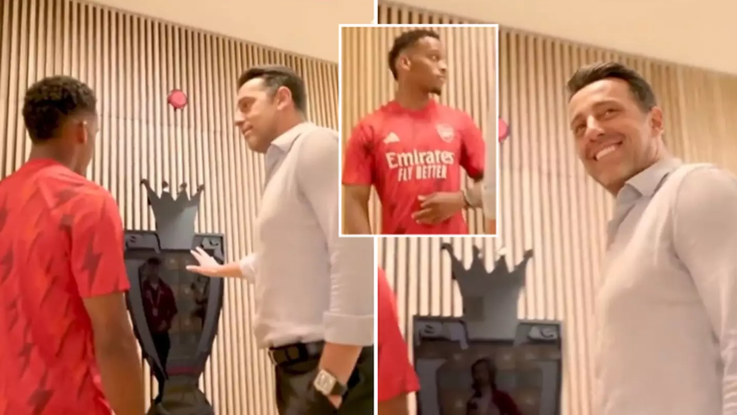 Arsenal labelled ‘cringiest club of all time’ after installing Premier League trophy inside training ground