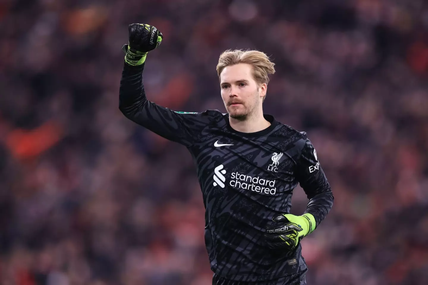 Liverpool goalkeeper Caoimhin Kelleher pictured (Image: Getty)