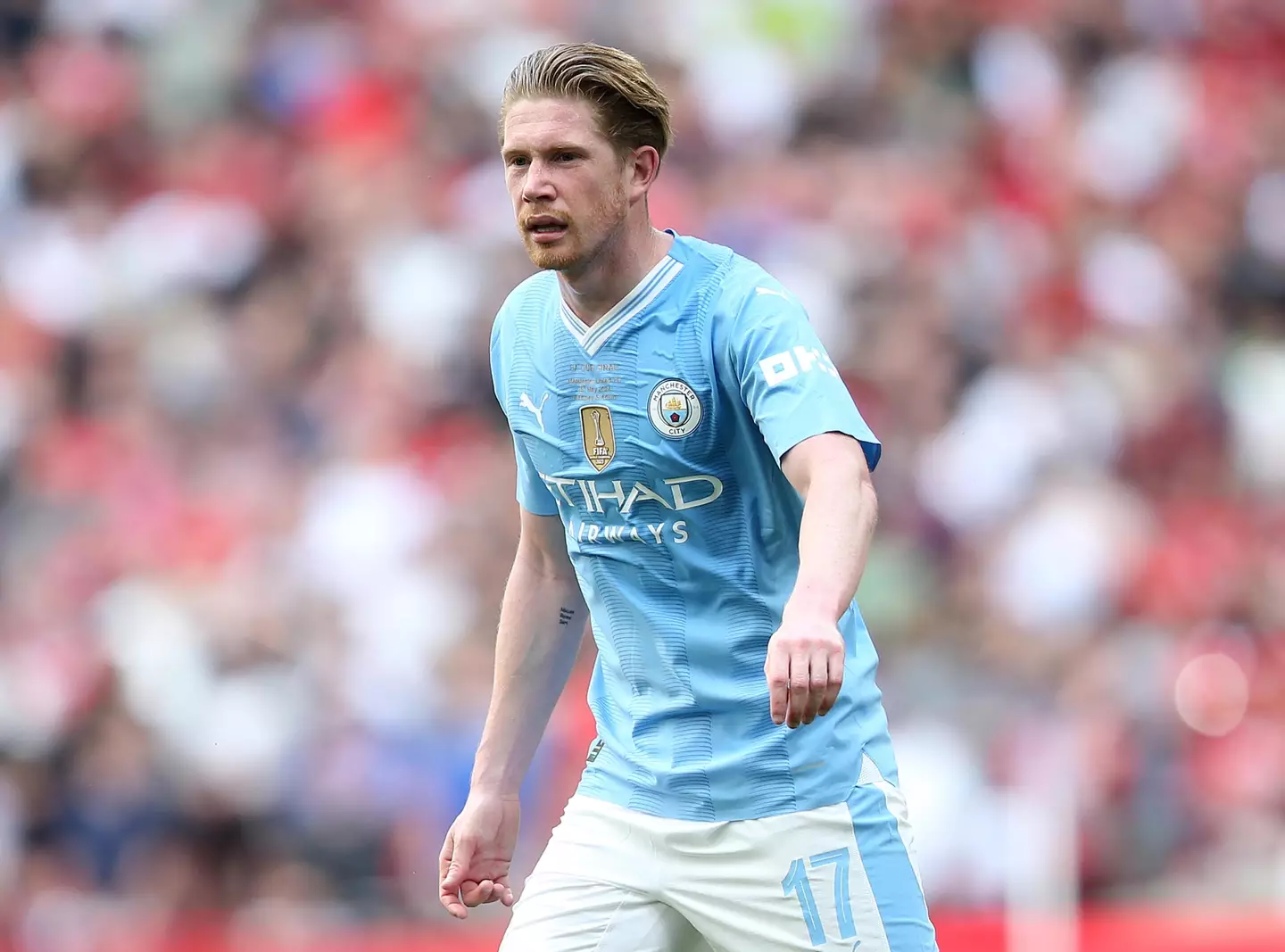 Kevin De Bruyne in action for Manchester City. Image: Getty