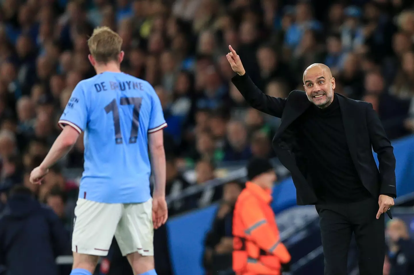 Guardiola wasn't happy with De Bruyne. Image: Alamy