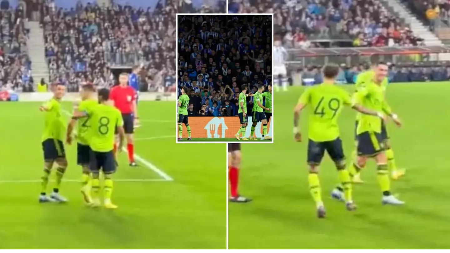 Fans spot Cristiano Ronaldo's special reaction to Alejandro Garnacho copying his celebration