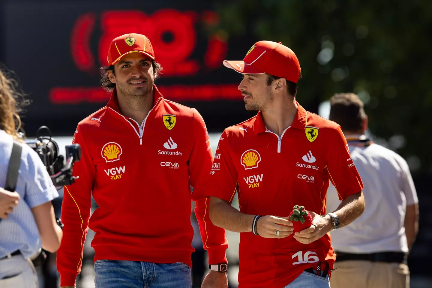 Leclerc and Sainz- Getty