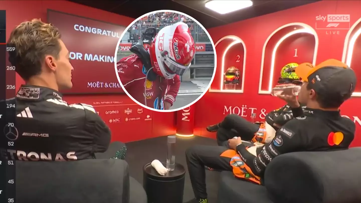 George Russell aims dig at Charles Leclerc in cooldown room as Ferrari star has meltdown on team radio during Hungary Grand Prix