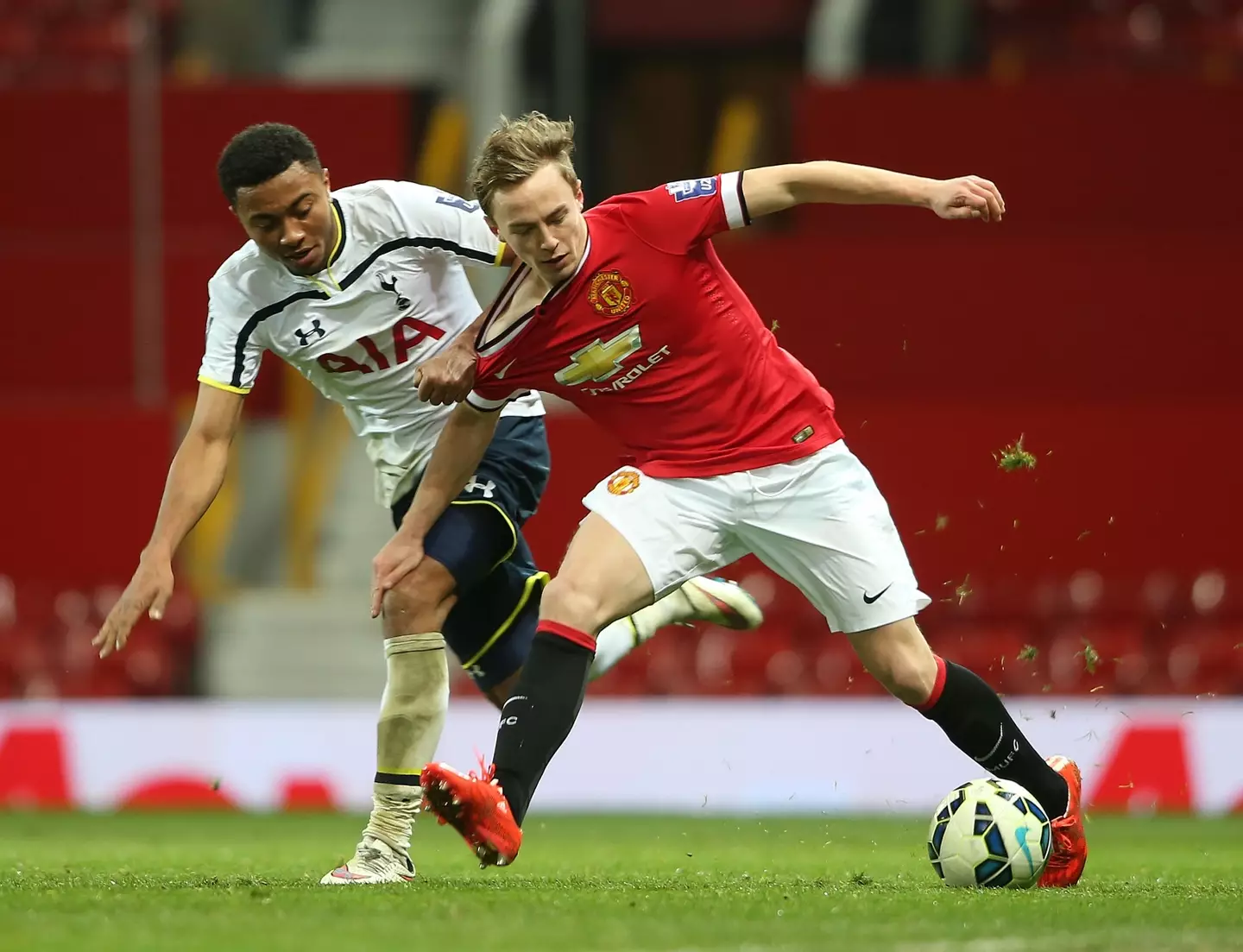 Andy Kellett in action for Manchester United's U23s. Image: Getty 
