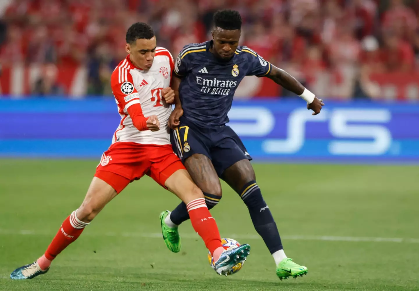 Jamal Musiala and Vini Jr played against eachother in last year's Champions League semi-final (Credit:Getty)