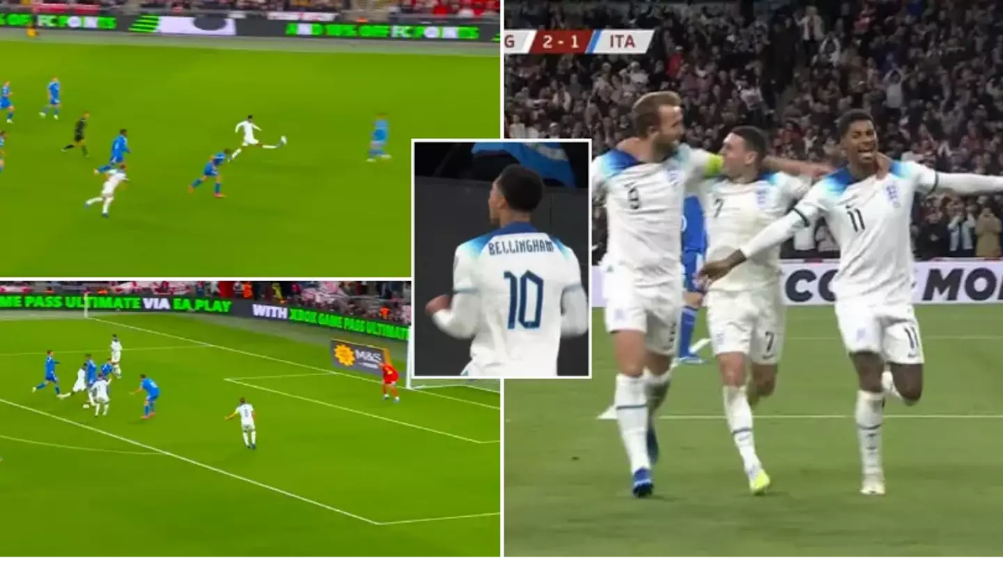 Marcus Rashford puts England ahead against Italy courtesy of Jude Bellingham magic